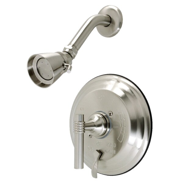 Kingston Brass Shower Faucet, Brushed Nickel, Wall Mount KB26380MLSO - main